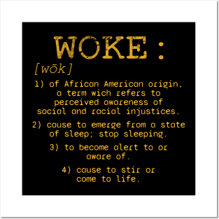 Woke definition meaning dictionary style Posters and Art